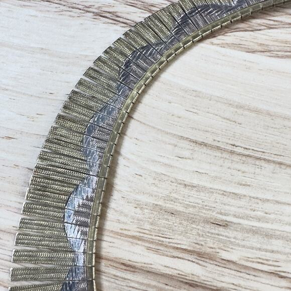 Vintage Sterling Vermeil Cleopatra Collar Necklace 925 Gold Over Silver 17” 50g - Picture 7 of 16